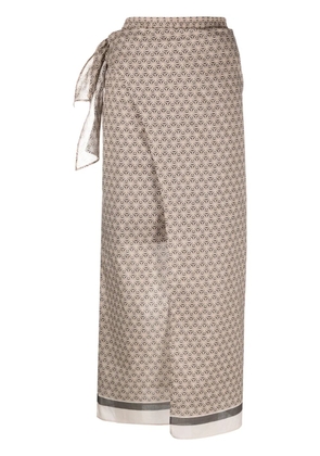 Brunello Cucinelli Starburst Flower-print cotton skirt - C6901