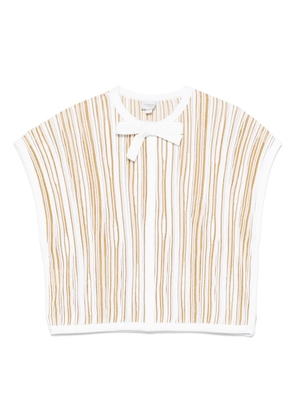 Giambattista Valli striped lurex top - White