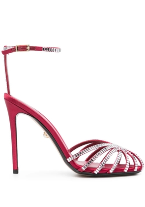 Alevì Penelope 120mm crystal-embellished pumps - Red