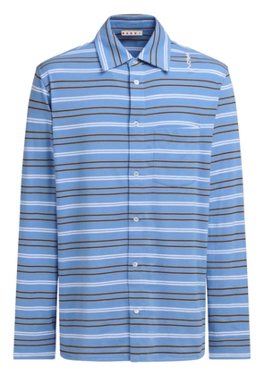 Marni striped buttoned shirt - Blue