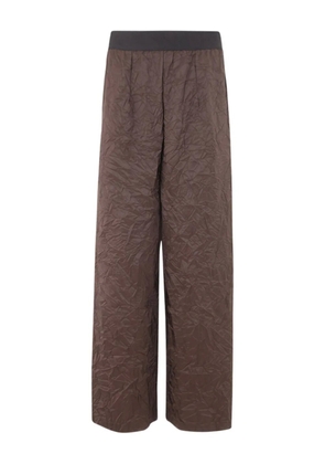 Maria Calderara wrinkled trousers - Brown