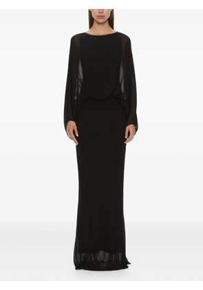 Christopher Esber lattice-lace silk maxi dress - Black
