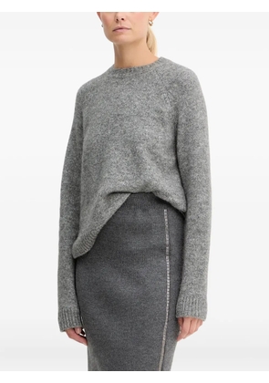 BOSS ribbed crew-neck sweater - Grey