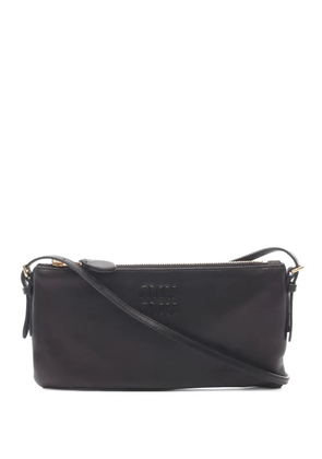 Miu Miu Pre-Owned 2020s embossed-leather shoulder bag - Black