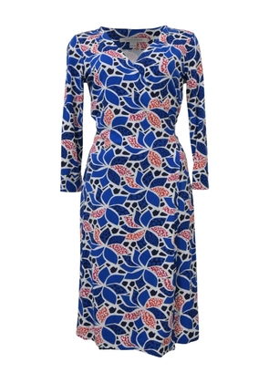 DVF Diane von Furstenberg printed wrap midi dress - Blue