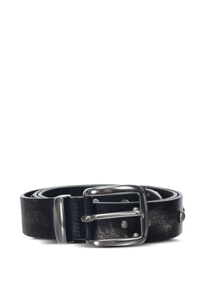 Open YY stud-embellished leather belt - Black