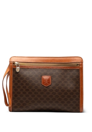 Celine Pre-Owned 1992 Macadam Coated Canvas clutch bag - Brown