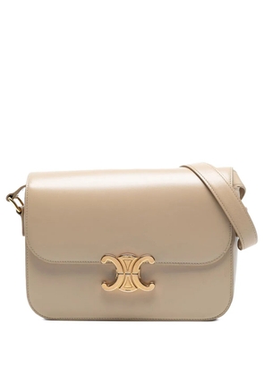 Celine Pre-Owned 2018 Classique Shiny Calfskin Triomphe crossbody bag - Brown