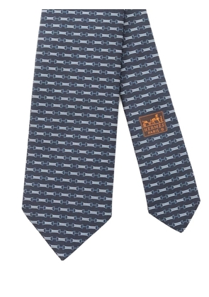 Hermès Pre-Owned 2020s patterned tie - Blue