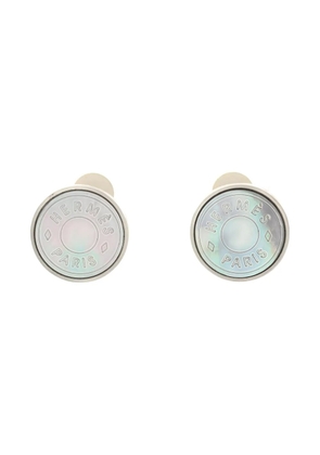 Hermès Pre-Owned 2010s serie round earrings - Silver