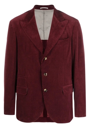 Brunello Cucinelli single-breasted corduroy blazer - Red