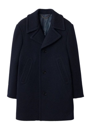 Burberry single-breasted wool coat - Blue