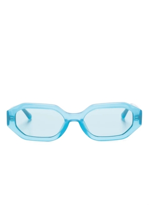 Linda Farrow x The Attico Irene geometric sunglasses - Blue