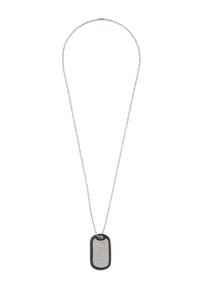 Palm Angels dog tag-chain necklace - Silver