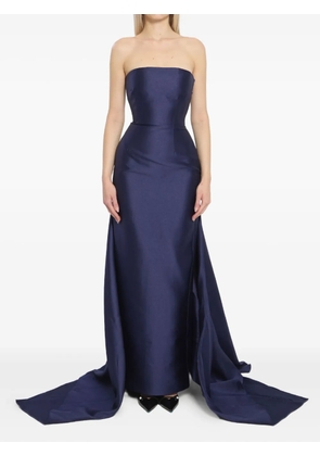 Solace London Imani double-train maxi dress - Blue