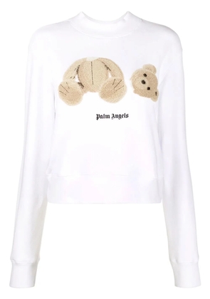 Palm Angels Teddy Bear-print sweatshirt - White