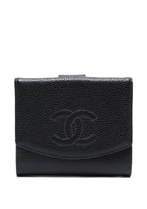 CHANEL Pre-Owned 2000-2002 CC-mark tri-fold wallet - Black