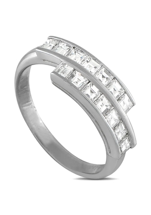 LB Exclusive Platinum diamond bypass ring - Silver