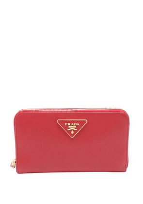 Prada Pre-Owned 2000-2025 Saffiano Zip Around Wallet long wallets - Red