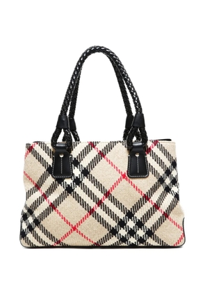 Burberry Pre-Owned 2000s Nova tartan-pattern shoulder bag - Neutrals