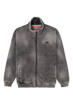 Diesel full-zip embroidered jacket - Grey