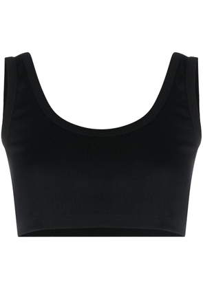 Palm Angels logo-print cropped tank top - Black