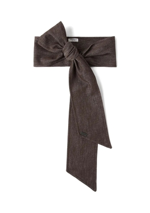 Brunello Cucinelli denim foulard - Brown