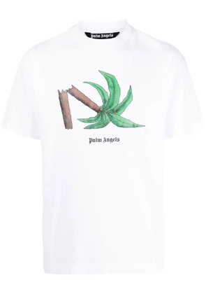 Palm Angels Broken Palm print T-shirt - White