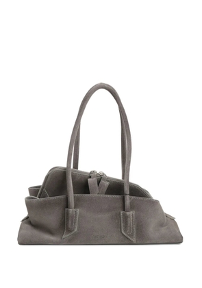 The Attico small La Passeggiata suede shoulder bag - Grey