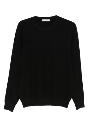 DIKTAT diamond-pattern sweater - Black