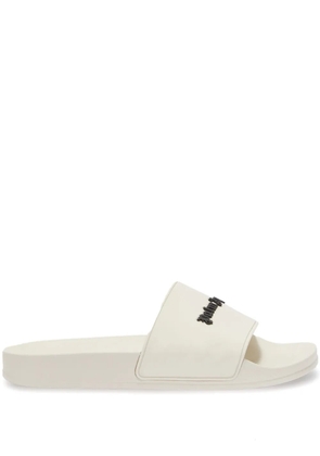 Palm Angels logo-print slides - Neutrals