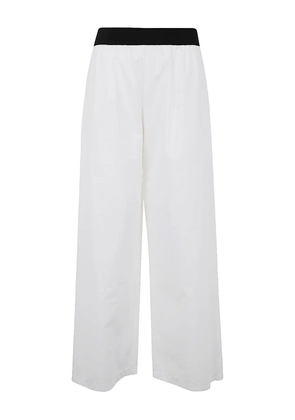 Maria Calderara elasticated trousers - White