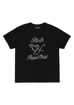 BIRTH OF ROYAL CHILD pearl-embellished short-sleeve top - Black