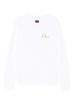 EVISU crew-neck logo sweater - White