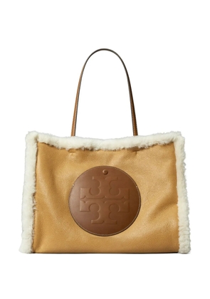 Tory Burch Ella shearling logo tote bag - Neutrals