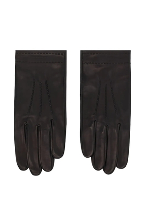 Longchamp stitched gloves - Black