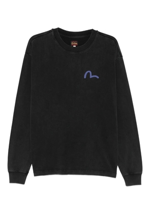 EVISU logo crew-neck sweater - Black