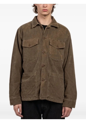 HARTFORD button-fastening shirt jacket - Brown