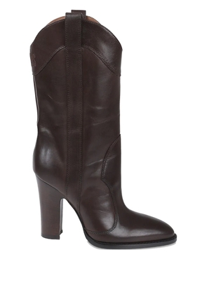 Paris Texas 100mm Lavinia heeled cowboy boots - Brown