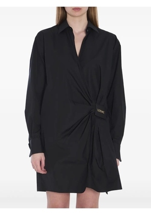 LOEWE wrap shirt dress - Black