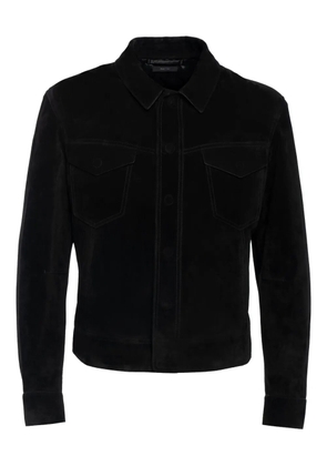 TOM FORD chest-pocket leather shirt - Black
