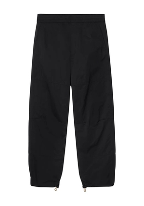 Burberry check-drawstring trousers - Black