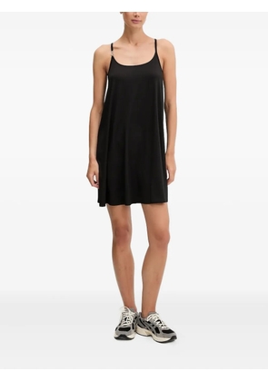 Ea7 Emporio Armani logo-embellished slip mini dress - Black