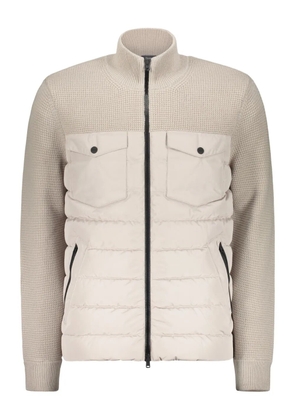 Herno padded-panel knitted jacket - Neutrals