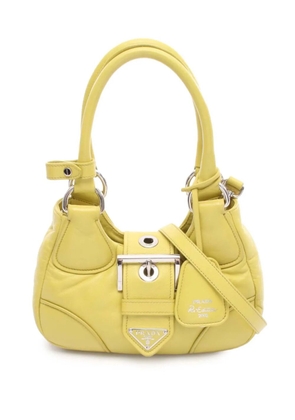 Prada Pre-Owned 2010-2025 Nappa Soft Padded Re Edition 2002 Moon satchel - Yellow