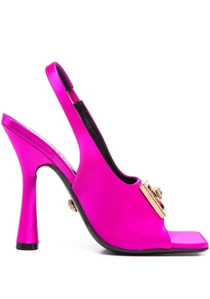 Versace medusa-plaque slingback sandals - Pink