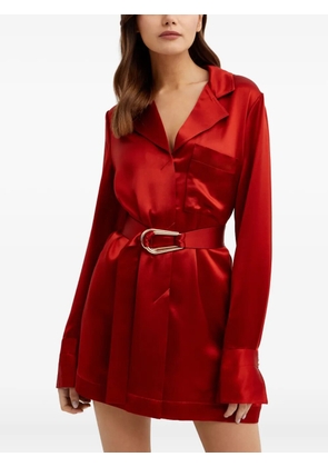 Acler Esmond buttoned belted mini dress - Red
