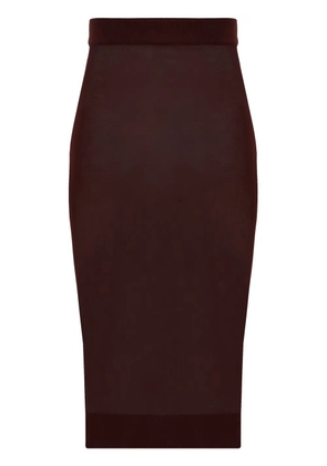 Saint Laurent knitted pencil skirt - Red