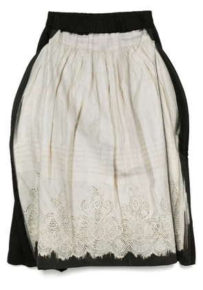 IA LONDON graphic-print skirt - Neutrals