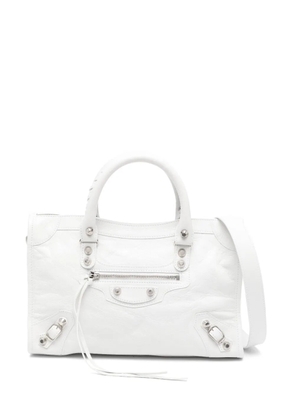 Balenciaga small Le City leather tote bag - White